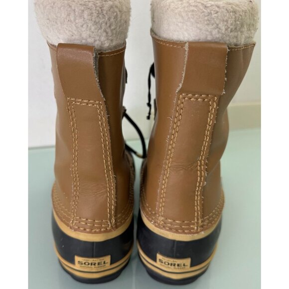 Sorel Waterproof Winter Snow Boots Youth Unisex Size 6 Yoot Pac Tan Brown Kids - Picture 7 of 10